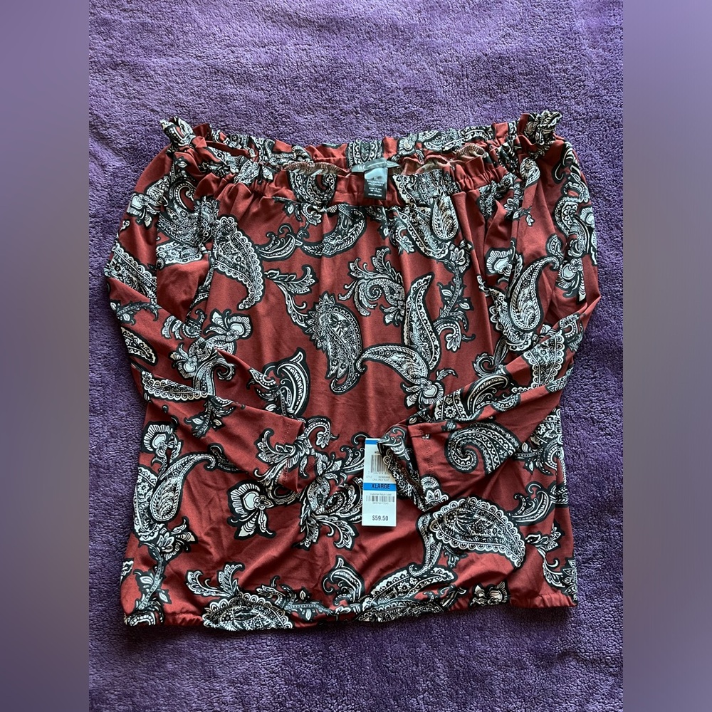 NWT Paisley Blouse